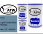 Preview: Ford, Light Crystal Blue Metallic, MA / 7E / M6328: 500ml Lackdose + 500ml Klarlack + 250ml Härter - Set, von ATW Autoteile West.